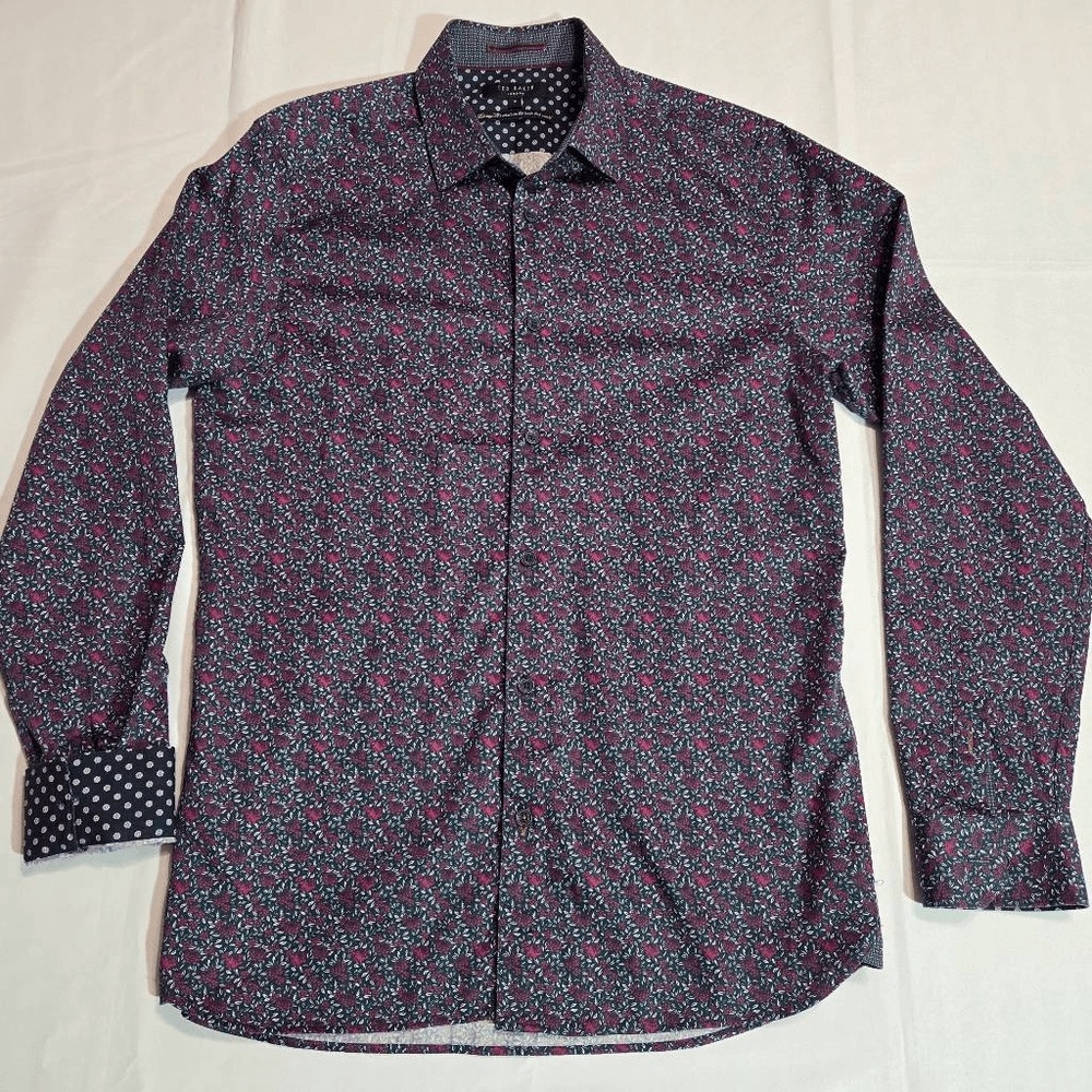 Ted Baker Purple and Blue Floral Shirt